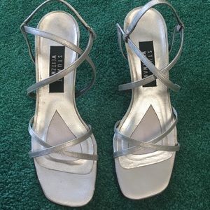 Silver Stuart Weitzman shoes!